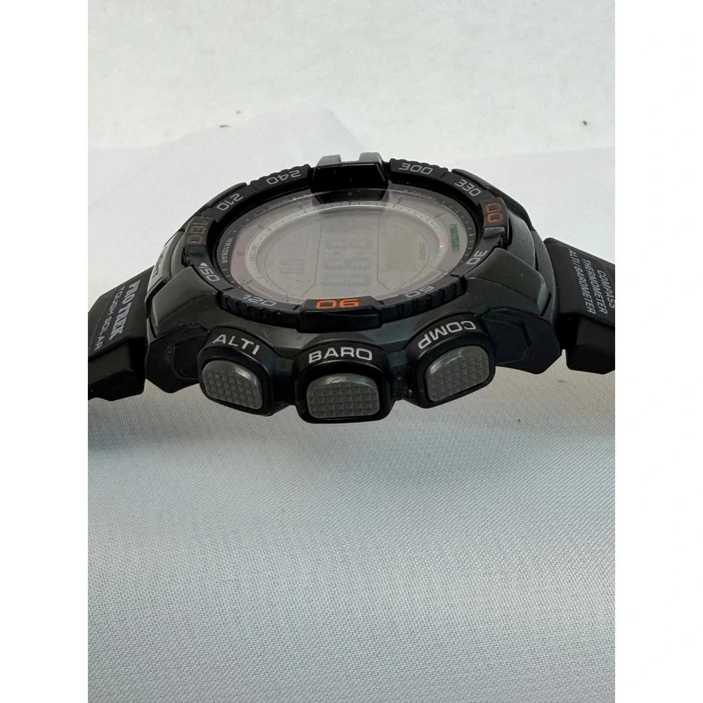 Casio Pro Trek PRG-270-1 Tough Solar Triple Sensor Black Digital Watch 3415